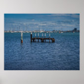 Poster St Kilda Pier Ruins and Marina Boats Melbourne (Devant)