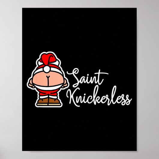 Poster St. Knickerless Funny Mooning Santa Claus Christma (Devant)