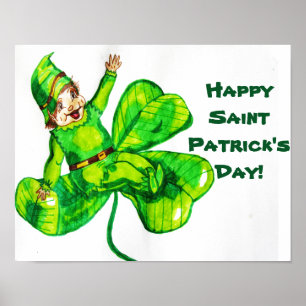 POSTER ST. LE BÉBÉ DU JOUR DE PATRICK LEPRECHAUN