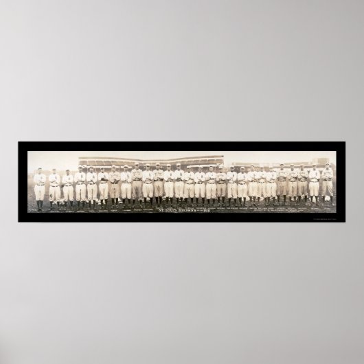 Poster St Louis Browns Baseball Photo 1911 (Devant)