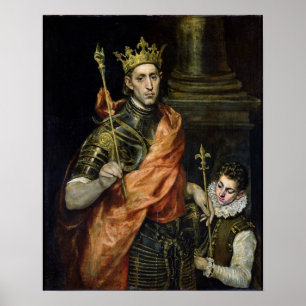 Poster St Louis et sa page, c.1585-90
