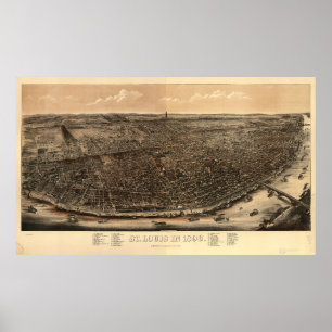 Poster St. Louis, Missouri en 1896