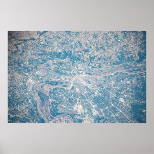 Poster St. Louis, Missouri Le Long Du Mississippi. (Devant)