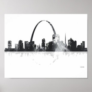 POSTER ST LOUIS, MISSOURI SKYLINE
