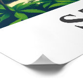 Poster St. Lucia Caribbean Tropical Beach Travel Art (Coin)