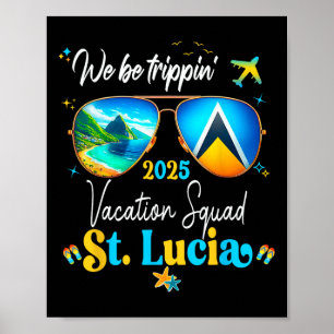 Poster St. Lucia Vacation Famille Amis Voyage Croisière 2
