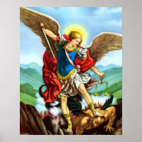 Poster St Michael Archangel San Miguel Arcangel