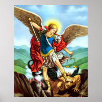 Poster St Michael Archangel San Miguel Arcangel