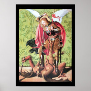 POSTER ST. MICHAEL, DRAGON ET JUSTICE