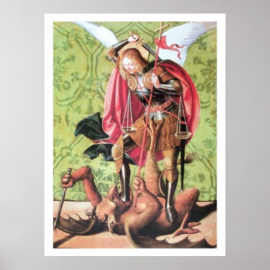 POSTER ST. MICHAEL, DRAGON ET JUSTICE (Devant)