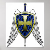 Poster St Michael - Dragon Scale Shield (Devant)