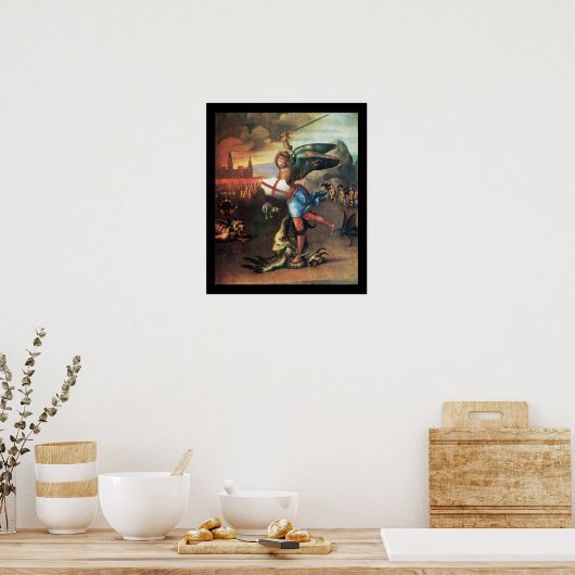 Poster St MICHAEL ET LE DRAGON (Cuisine)