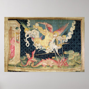 Poster St Michael et ses anges combattant le dragon