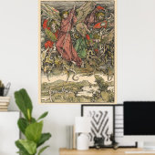 Poster St. Michael Fighting the Dragon by Albrecht Dürer (Bureau à domicile)