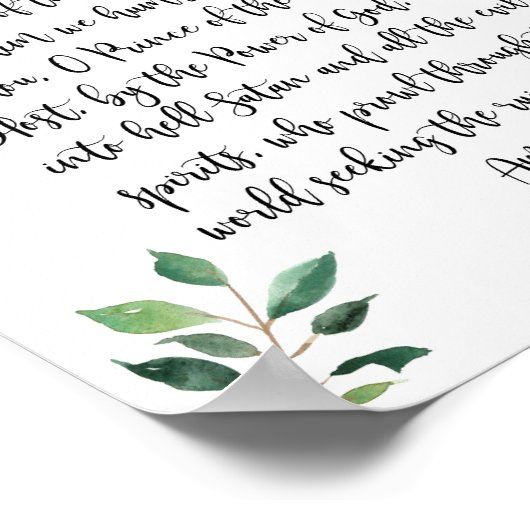 Poster St. Michael La Prière Archange Imprimer (Coin)