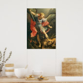 Poster St Michael l'archange bataille avec le diable (Cuisine)