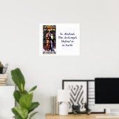 Poster St. Michael L'Archange Vitre Tiré (Bureau à domicile)