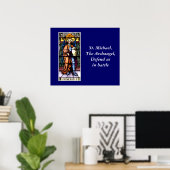 Poster St. Michael L'Archange Vitre Tiré (Bureau à domicile)