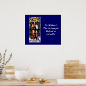 Poster St. Michael L'Archange Vitre Tiré (Cuisine)