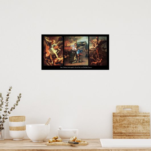 Poster St MICHAEL L'ARCHANGEL COLLECTION D'ART FIN (Cuisine)