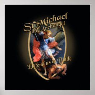 POSTER ST MICHAEL L'ARCHANGEL NOUS DÉFEND DANS LA BATAILL