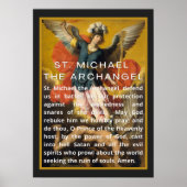 Poster St. Michael the Archangel Prayer with White Text (Devant)