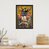 Poster St. Michael the Archangel Prayer with White Text (Cuisine)
