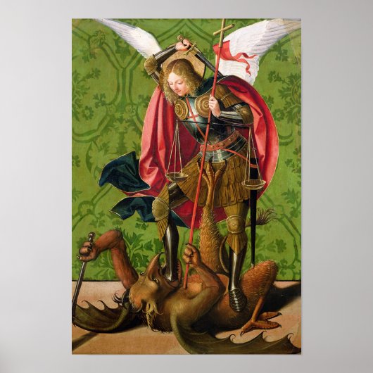 Poster St. Michael tuer le dragon (Devant)