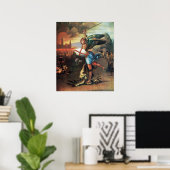 Poster St MICHEL ET LE DRAGON (Bureau à domicile)
