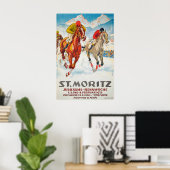 Poster St Moritz Jubiläums-Rennwoche 1925 Switzerland (Bureau à domicile)