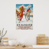 Poster St Moritz Jubiläums-Rennwoche 1925 Switzerland (Cuisine)
