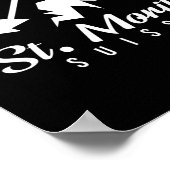 Poster St. Moritz Suisse Station de ski Ski Snowboard (Coin)