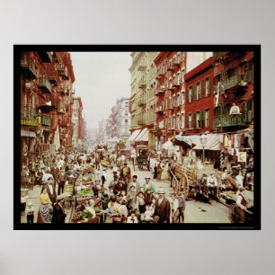Poster St New York City 1900 de mûre du marché