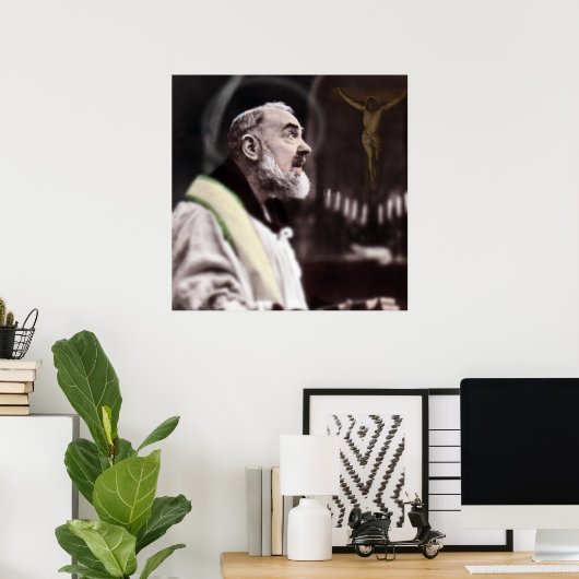 POSTER ST PADRE PIO (Bureau à domicile)