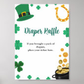 Poster St Patrick Baby shower d'aquarelle tombole (Devant)