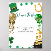 Poster St Patrick Baby shower d'aquarelle tombole (Devant)