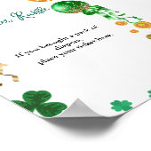 Poster St Patrick Baby shower d'aquarelle tombole (Coin)