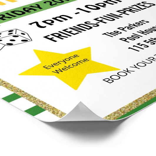 Poster st Patrick bunco nuit, bunco fête PTA événement PT (Coin)