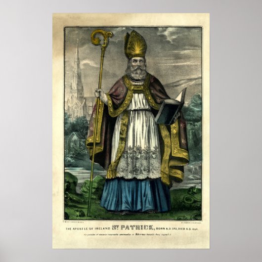 Poster St. Patrick de Currier & Ives (1834-1907) (Devant)