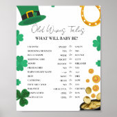Poster St Patrick Old WI Tves Baby shower Jeu (Devant)