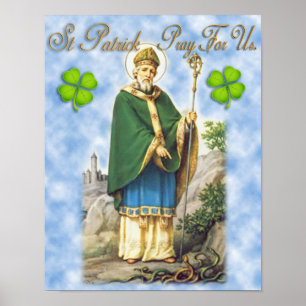 Poster St Patrick, Patron Saint d'Irlande.
