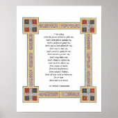 Poster St. Patrick’s Breastplate Prayer with Celtic Knots (Devant)