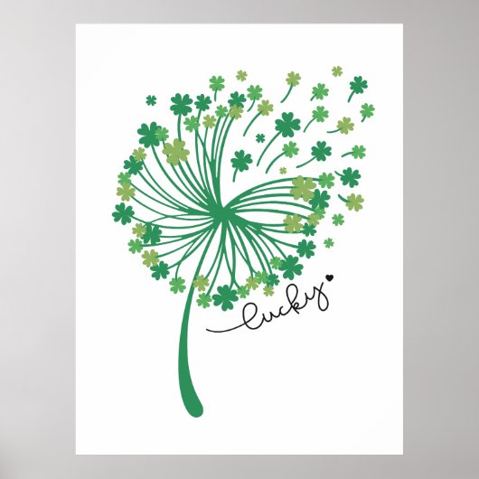 Poster St.Patrick’s Day Dandelion Lucky (Devant)