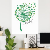 Poster St.Patrick’s Day Dandelion Lucky (Bureau à domicile)