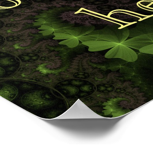 Poster St Patrick Shamrock Field (Coin)