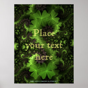 Poster St Patrick Shamrock Field
