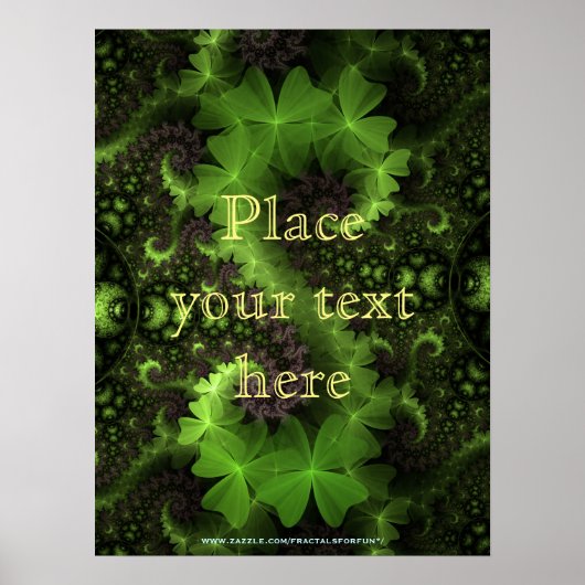 Poster St Patrick Shamrock Field (Devant)