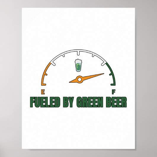 Poster St Patrick's alimenté par la bière verte (Devant)