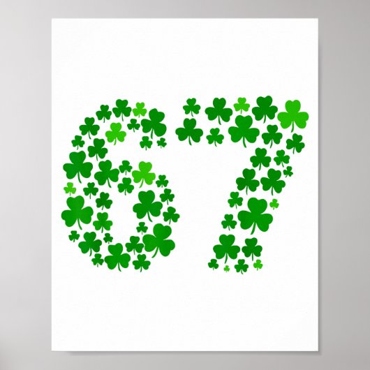 Poster St Patricks Day 67 Mème Feuille de Trèfle Hommes F (Devant)