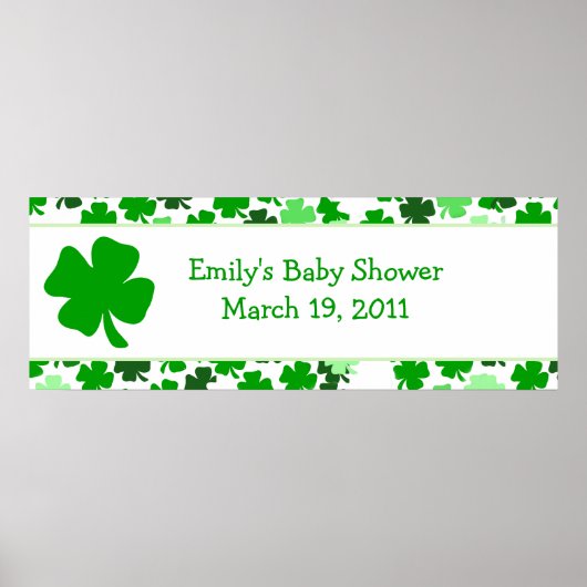 Poster ST PATRICK'S DAY Baby shower / Anniversaire (Devant)